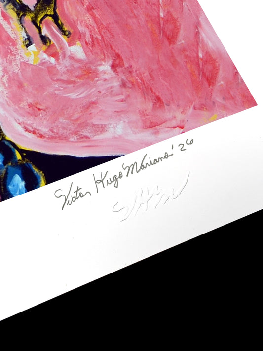 Frida Kahlo - Hand-Signed & Stamped by VHM (18x24) Print