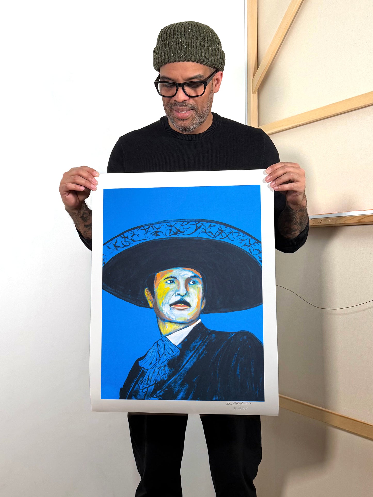 Antonio Aguilar - Hand-Signed & Stamped by VHM (18x24) Print