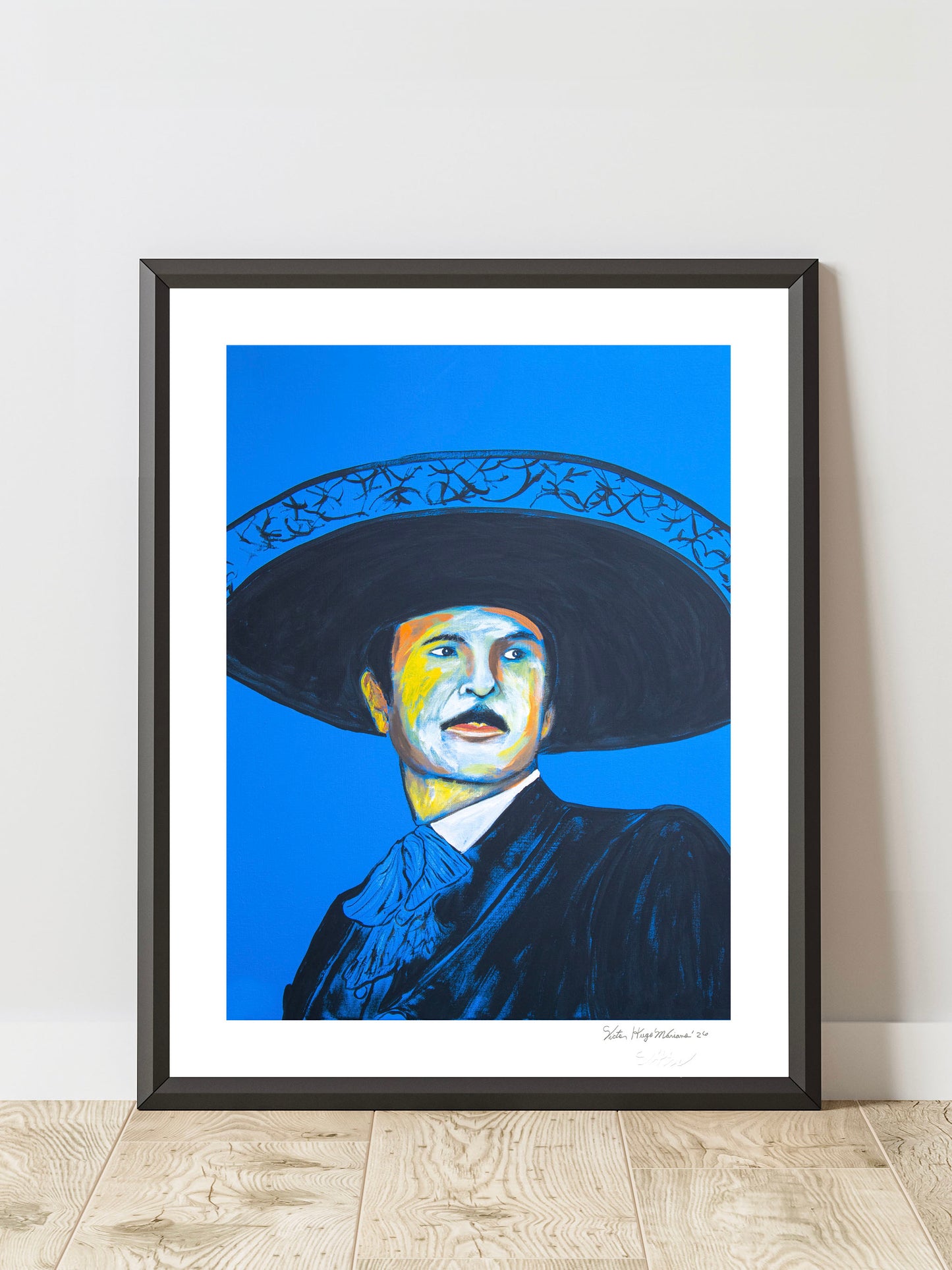 Antonio Aguilar - Hand-Signed & Stamped by VHM (18x24) Print