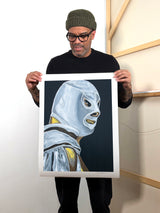 El Santo - Hand-Signed & Stamped by VHM (18x24) Print