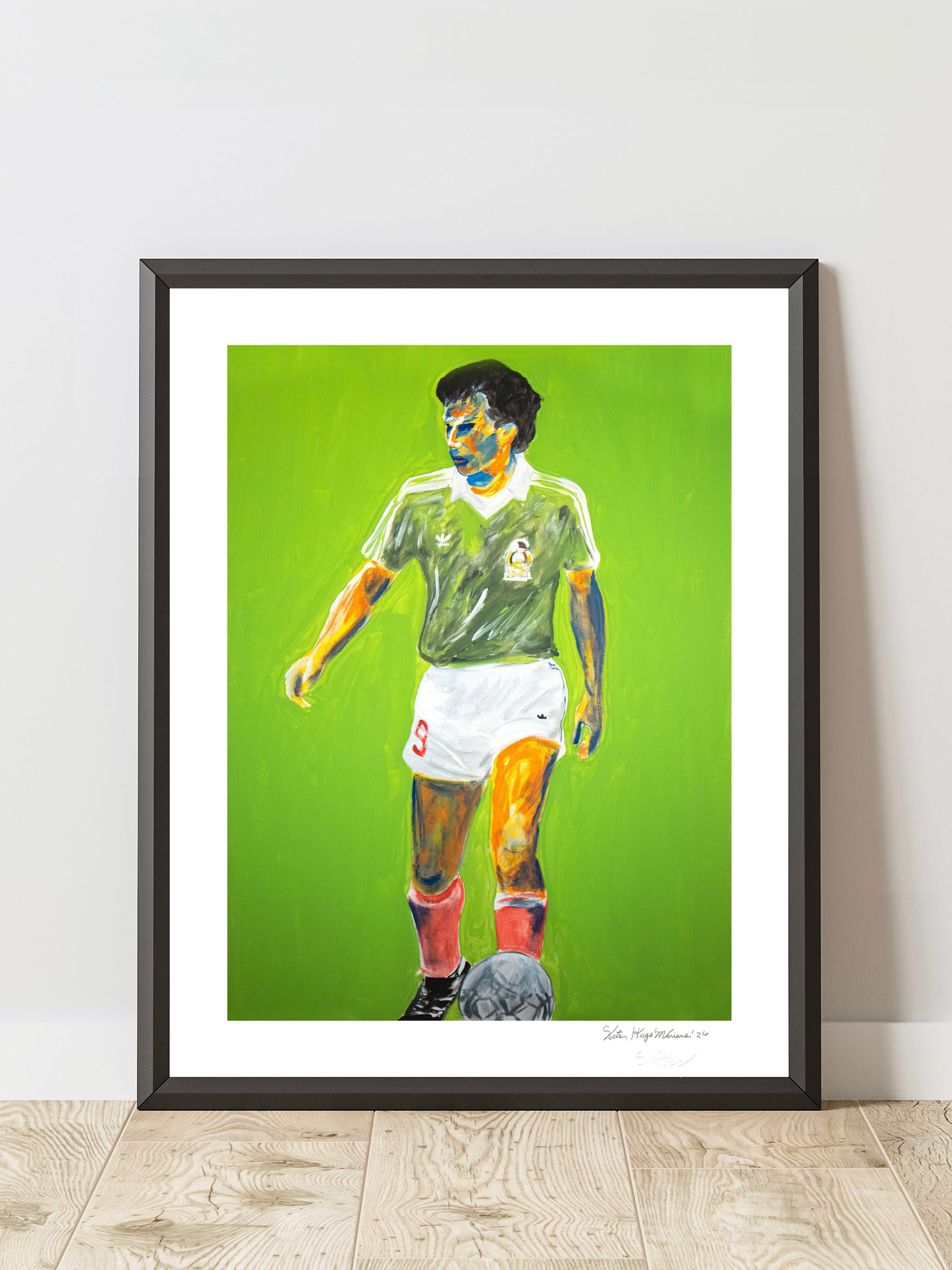Hugo Sánchez - Hand-Signed & Stamped by VHM (18x24) Print