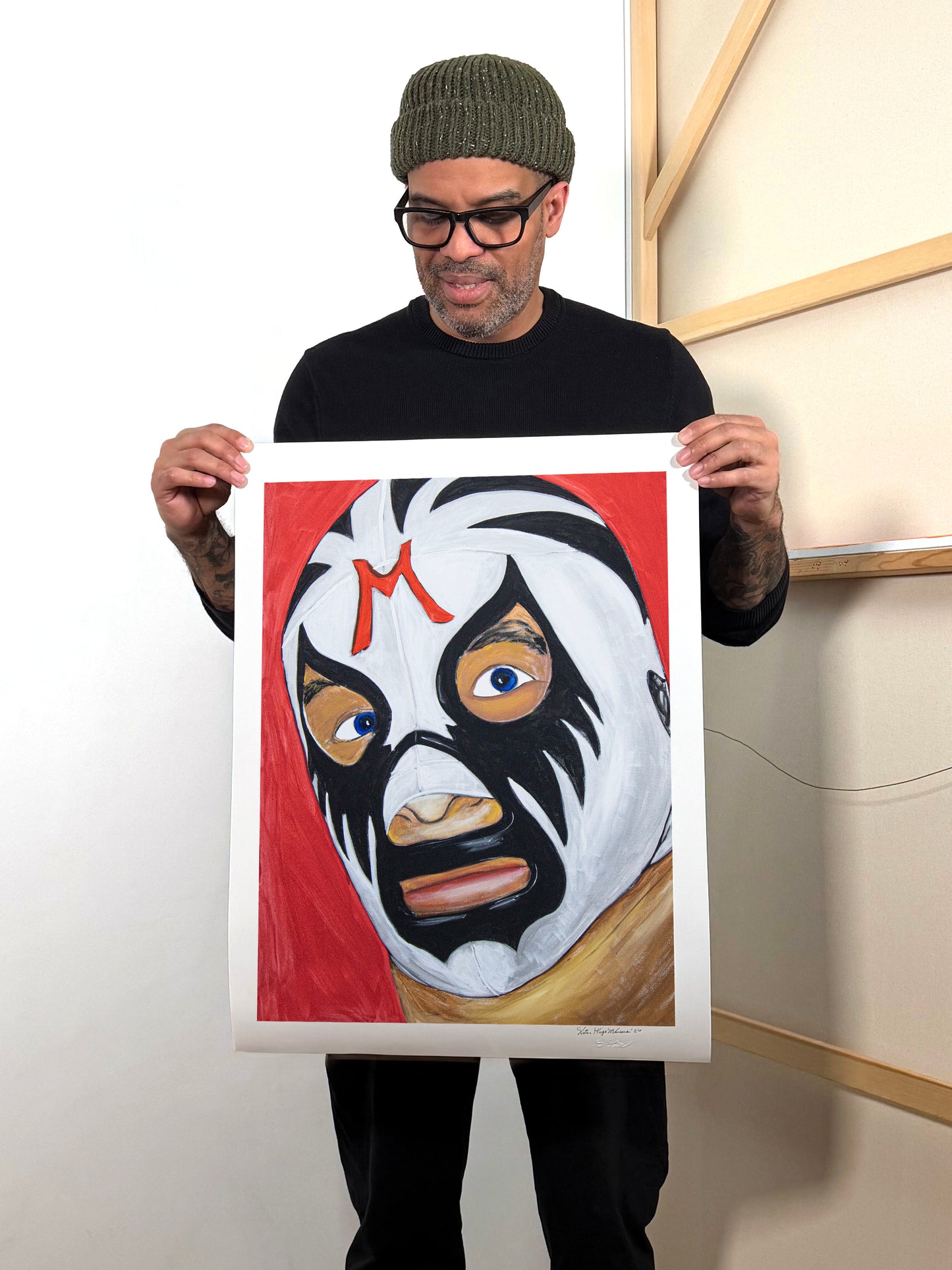 Mil Máscaras - Hand-Signed & Stamped by VHM (18x24) Print