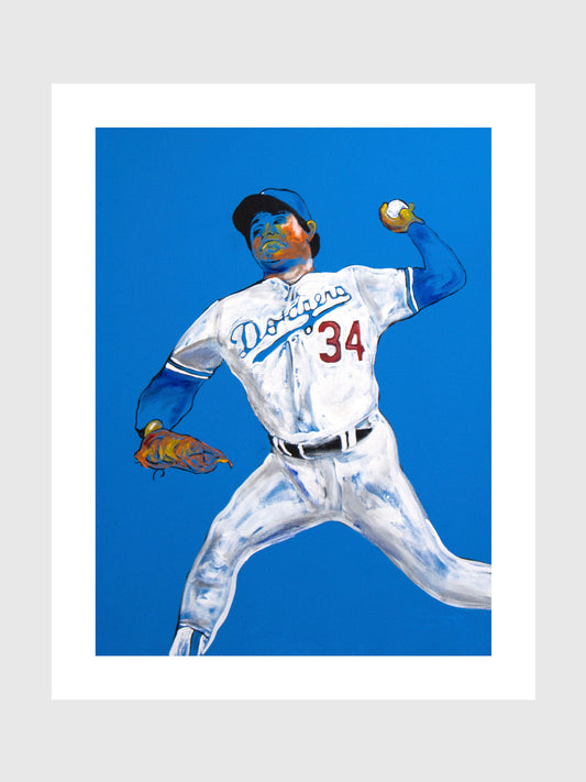 Fernando Valenzuela - Hand-Signed & Stamped by VHM (18x24) Print