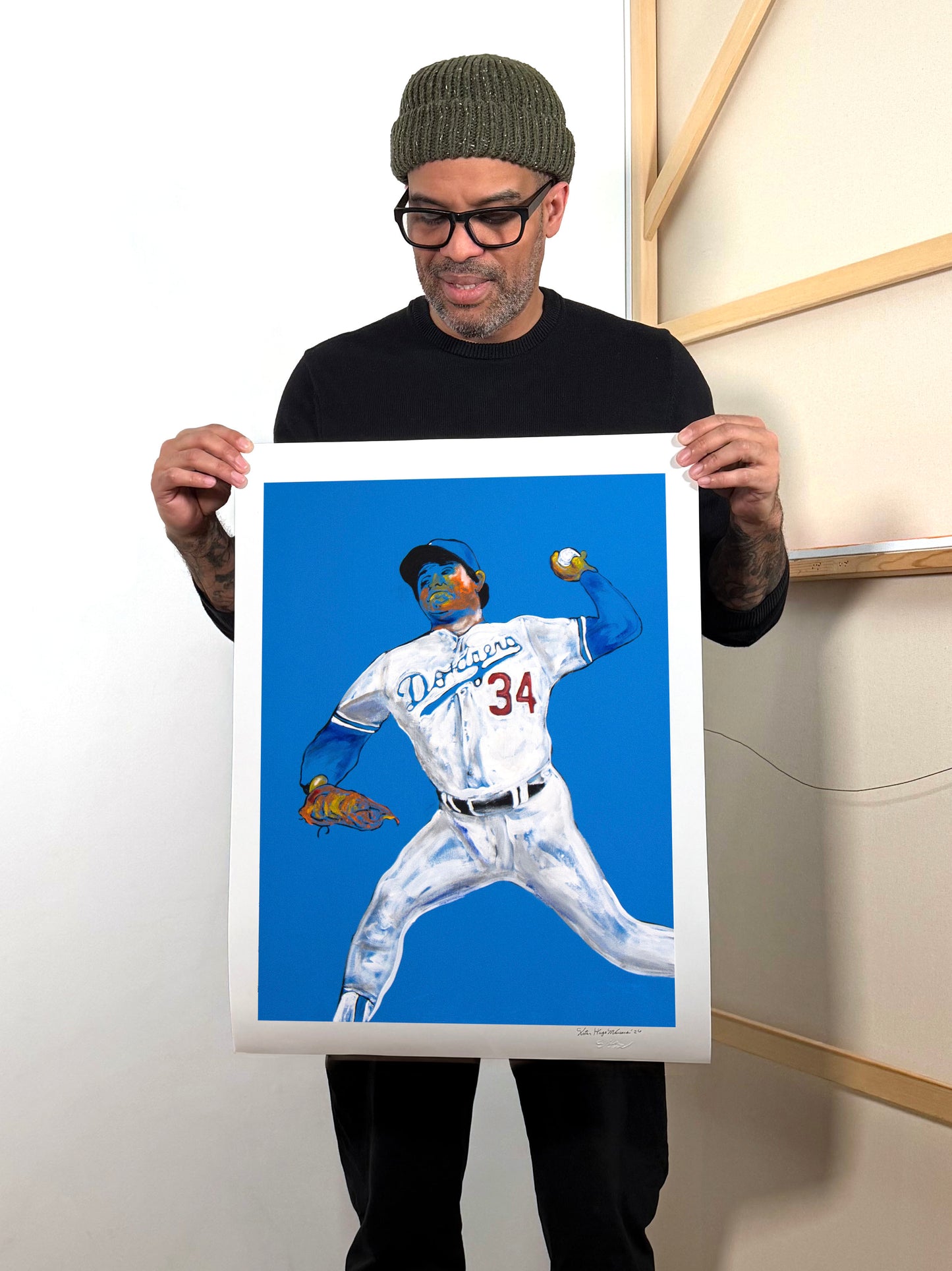 Fernando Valenzuela - Hand-Signed & Stamped by VHM (18x24) Print
