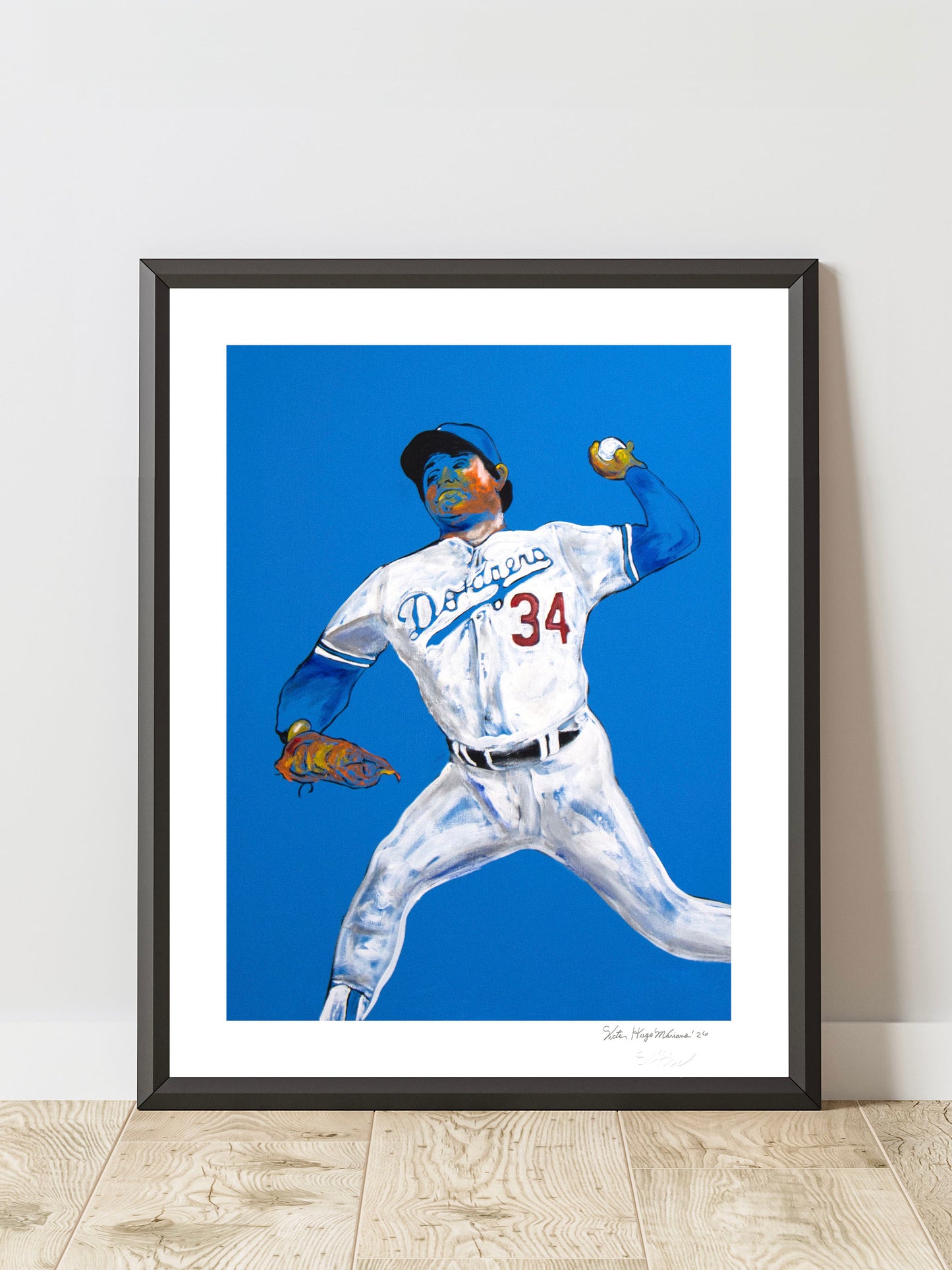 Fernando Valenzuela - Hand-Signed & Stamped by VHM (18x24) Print