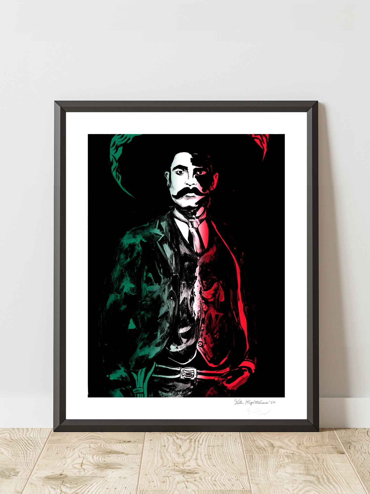 Emiliano Zapata - Hand-Signed & Stamped by VHM (18x24) Print