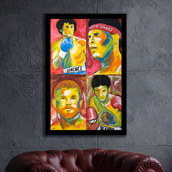 Mexican Boxers Canvas Art Print 24x36