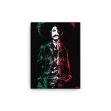 Emiliano Zapata Canvas Art Print (Mexican Flag Edition)