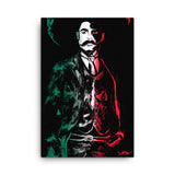 Emiliano Zapata Canvas Art Print (Mexican Flag Edition)
